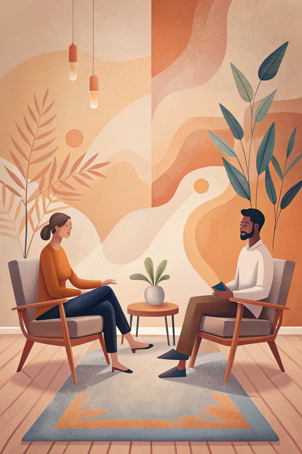 Therapist guiding relationship healing session