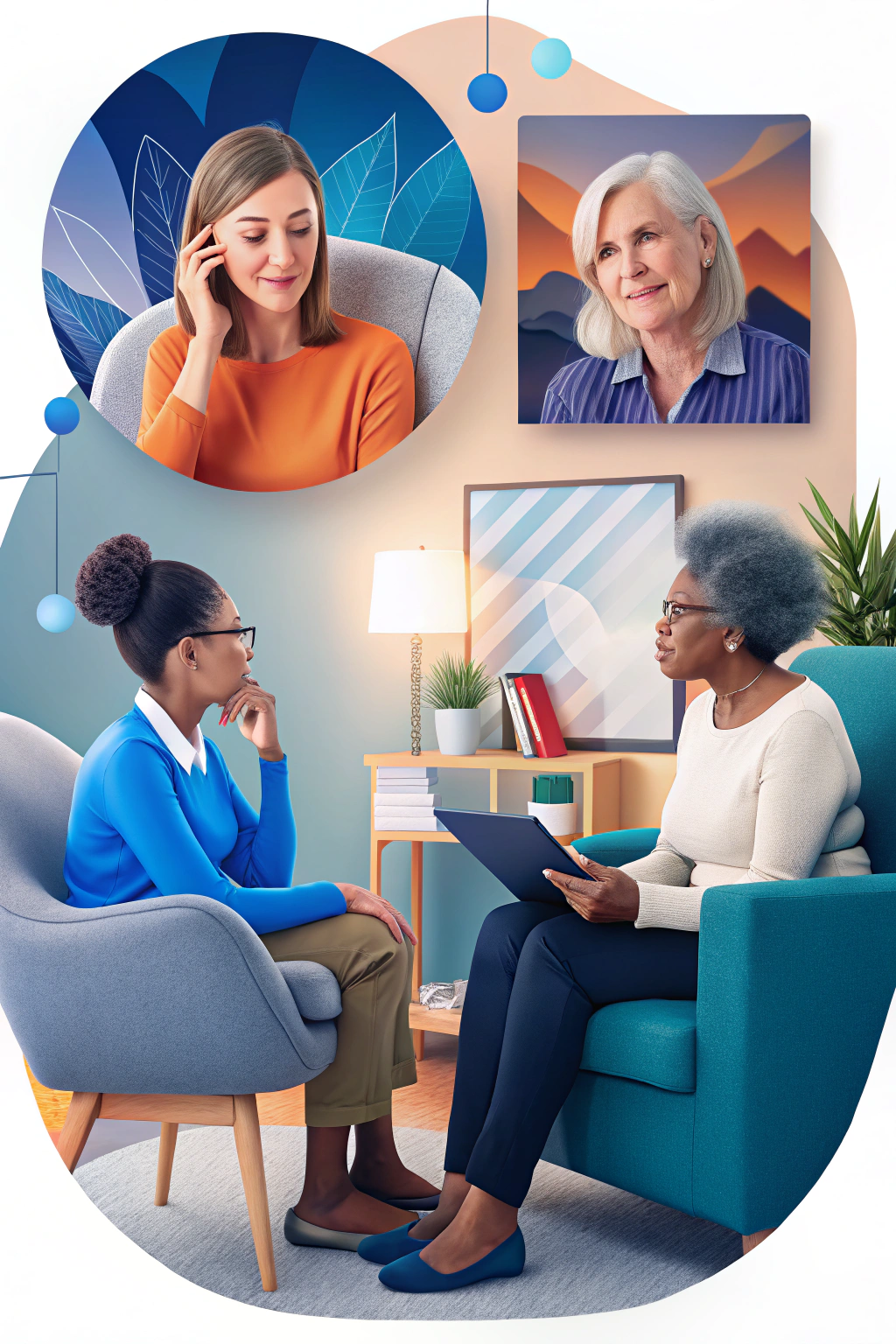 Therapist using CBT for addiction