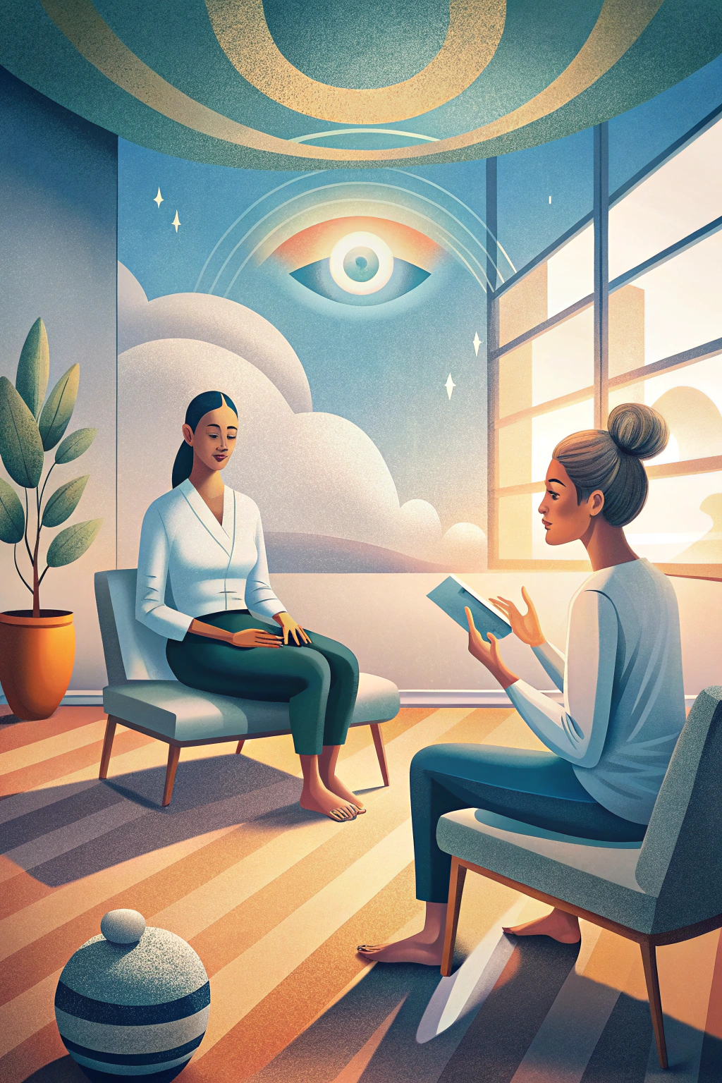 Online EMDR session visuals