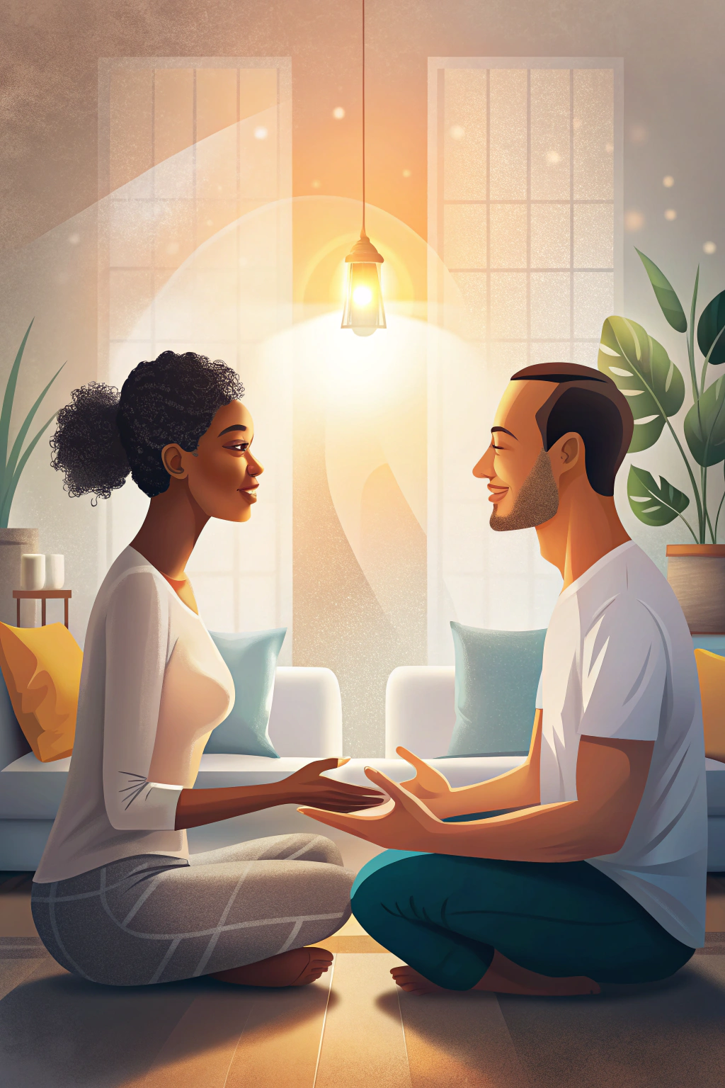 Therapist guiding marriage counseling session