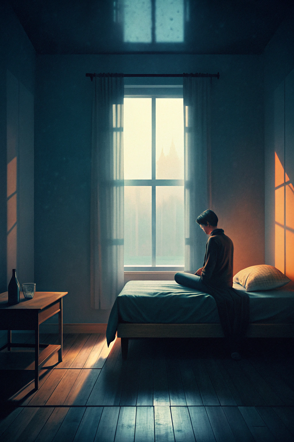 Emotional couple supporting each other